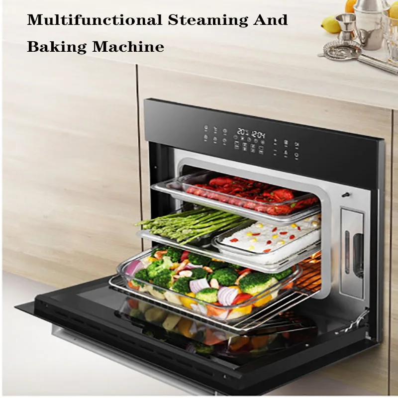 Embedded Microwave Oven Kitchen Home Baking & Steaming Cubic Electric Intelligent Control Steaming Oven ED
