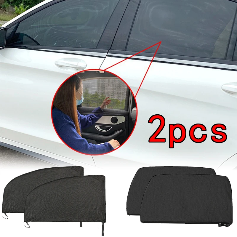 

Сетчатый солнцезащитный козырек для седана/внедорожника, Стайлинг автомобиля, дышащая занавеска с защитой от ультрафиолета для боковых и задних окон, 2 шт.