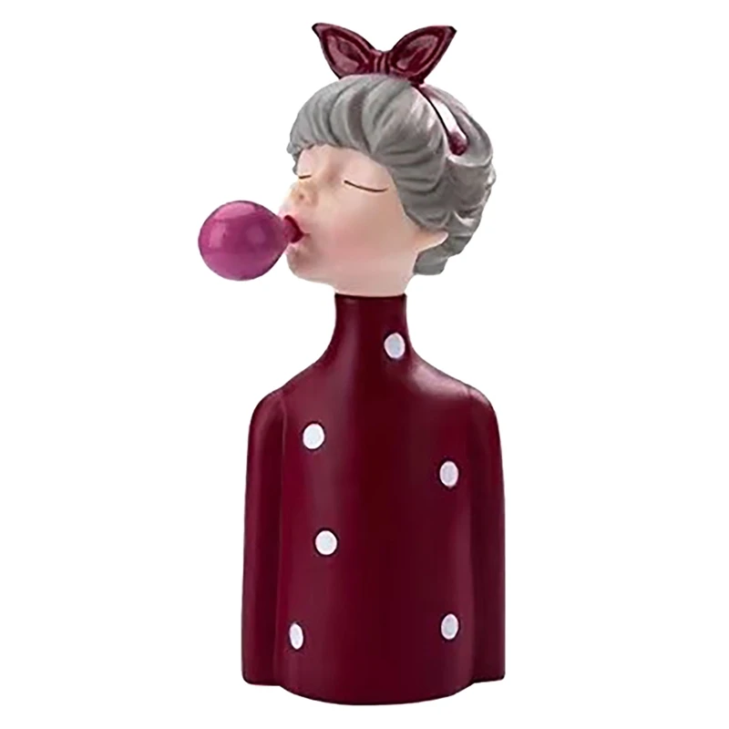 

HTHL-Bubble Girl Bluetooth Speaker Creative Gift Light Luxury Style Birthday Gift Home Living Room Decoration Audio