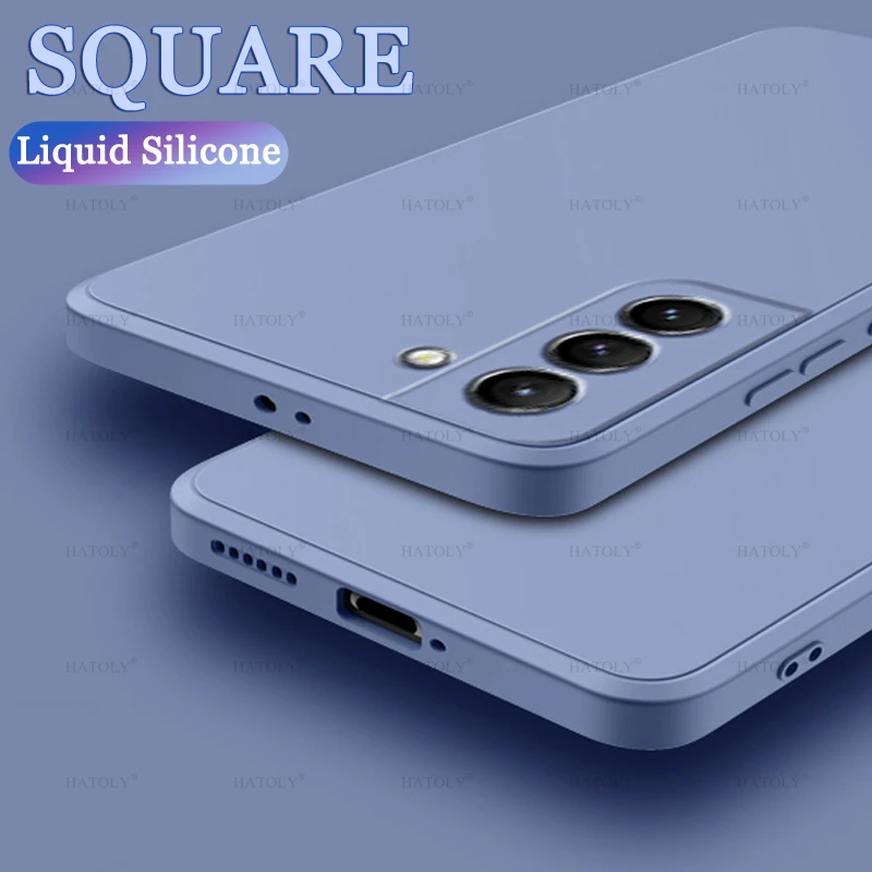 

For Samsung Galaxy S21 FE 5G Liquid Case for Samsung Galaxy S21 FE 5G Case Silicone Square Soft Case For Galaxy S21 S22 S22 Pro