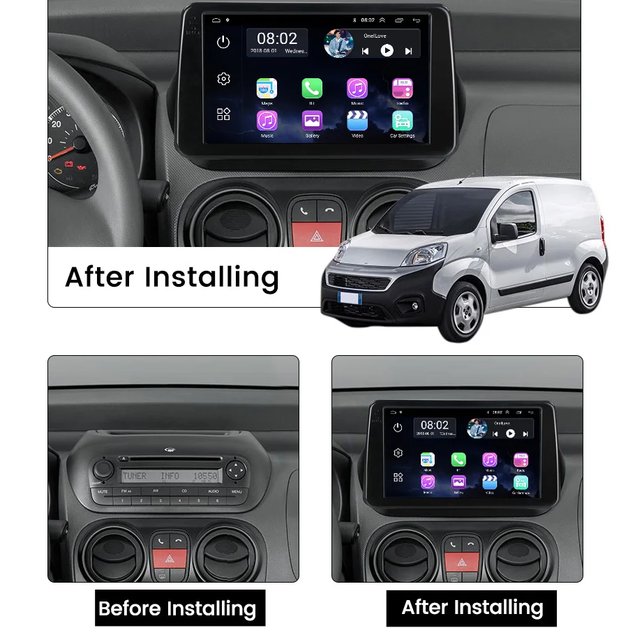 

Автомагнитола для Fiat Fiorino Qubo 2008-2017 Android стерео автомобильный мультимедийный плеер GPS-навигация аудио Carplay FM TV WIFI 4G