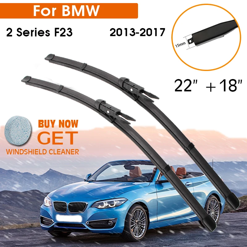 

Автомобильные стеклоочистители для BMW 2 серии F23 2013-2017 лобовое стекло резиновый силиконовый запасной передний стеклоочиститель 22 "+ 18" LHD RHD авто аксессуары