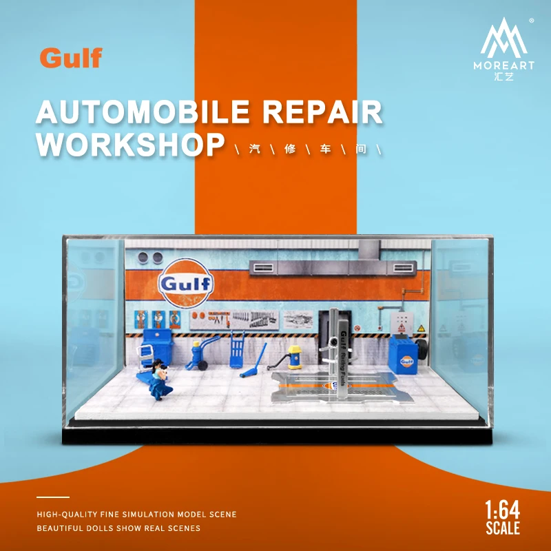 

More Art 1:64 Diorama Automobile Repair Workshop Garage Gulf Advan