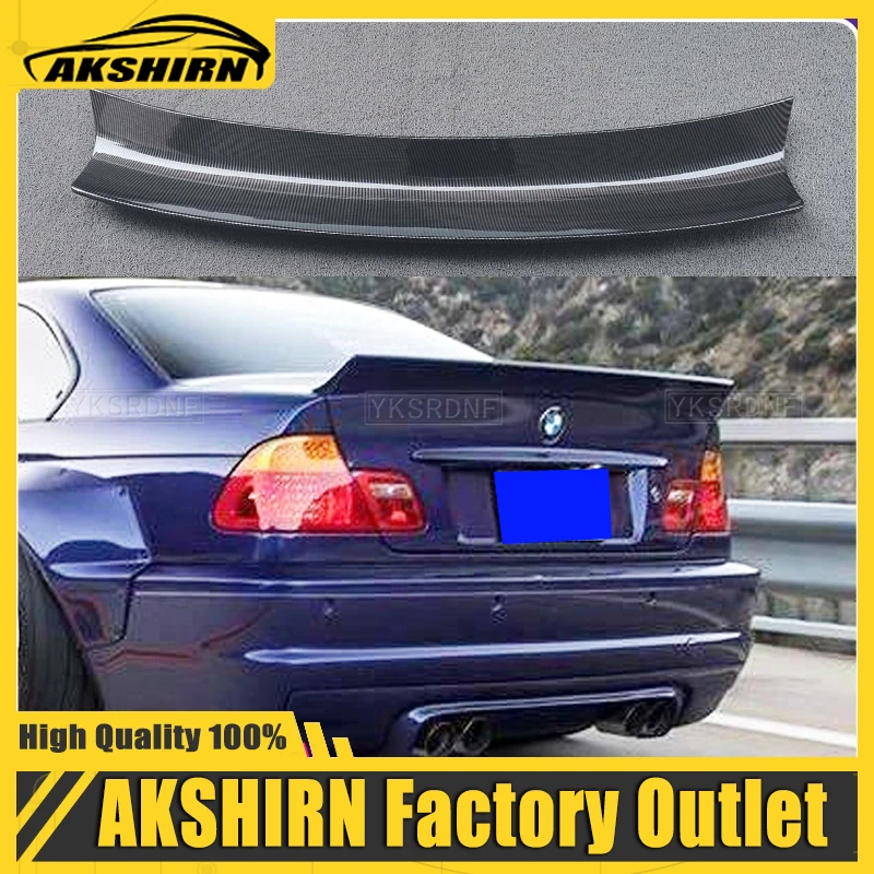 

For BMW E46 Sedan 4-Door 1998-2005 Spoiler Exterior ABS Plastic Unpainted Primer Color Rear Wing Trunk Lip Spoiler Decoration