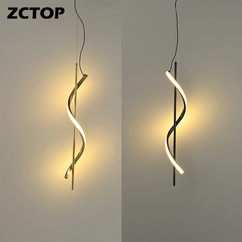 

Black Gold Led Copper Chandeliers Bedside Lamps For Living Room Dining Room Bedroom Home Indoor Decor Pendant Lights AC110V 220V