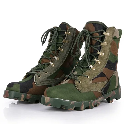 Горячая Распродажа армейские боевые ботинки для мужчин, камуфляжные тактические ботинки, мужские Противоскользящие армейские ботинки, Мужская Боевая обувь