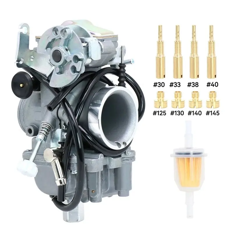 Фото A99F-Для Honda XR400 SR XT TT400 500CC, совместим с карбюратором Mikuni TM36-68 36 мм, замена карбюратора с плоским шибером. №1