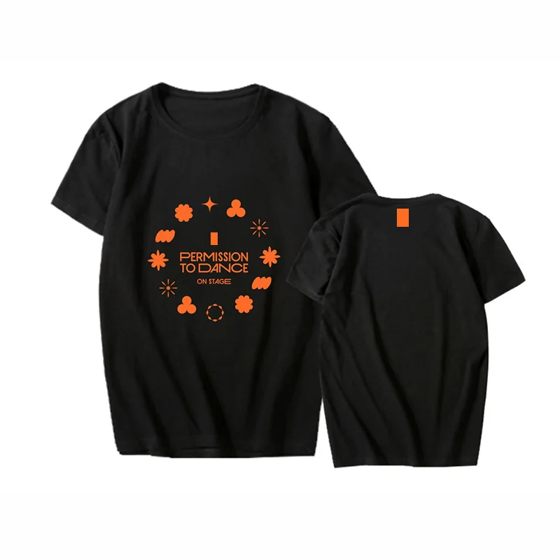 

KPOP Permission To Dance ON STAGE Shirts Streetwear Loose Clothes Tshirt Short Sleeve Tops T-shirt GU520