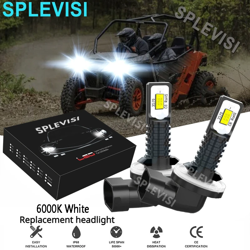 Обновленные фонари, 2 шт., 6000K, 2004 лм, белый для Arctic Cat T660 Touring 2005, 2006, 2007, 2008, лампы для передних фар Обновленные фонари, 2 шт., 6000K, 2004 лм, белый для Arctic Cat T660 Touring 2005, 2006, 2007, 2008, лампы для передних фар