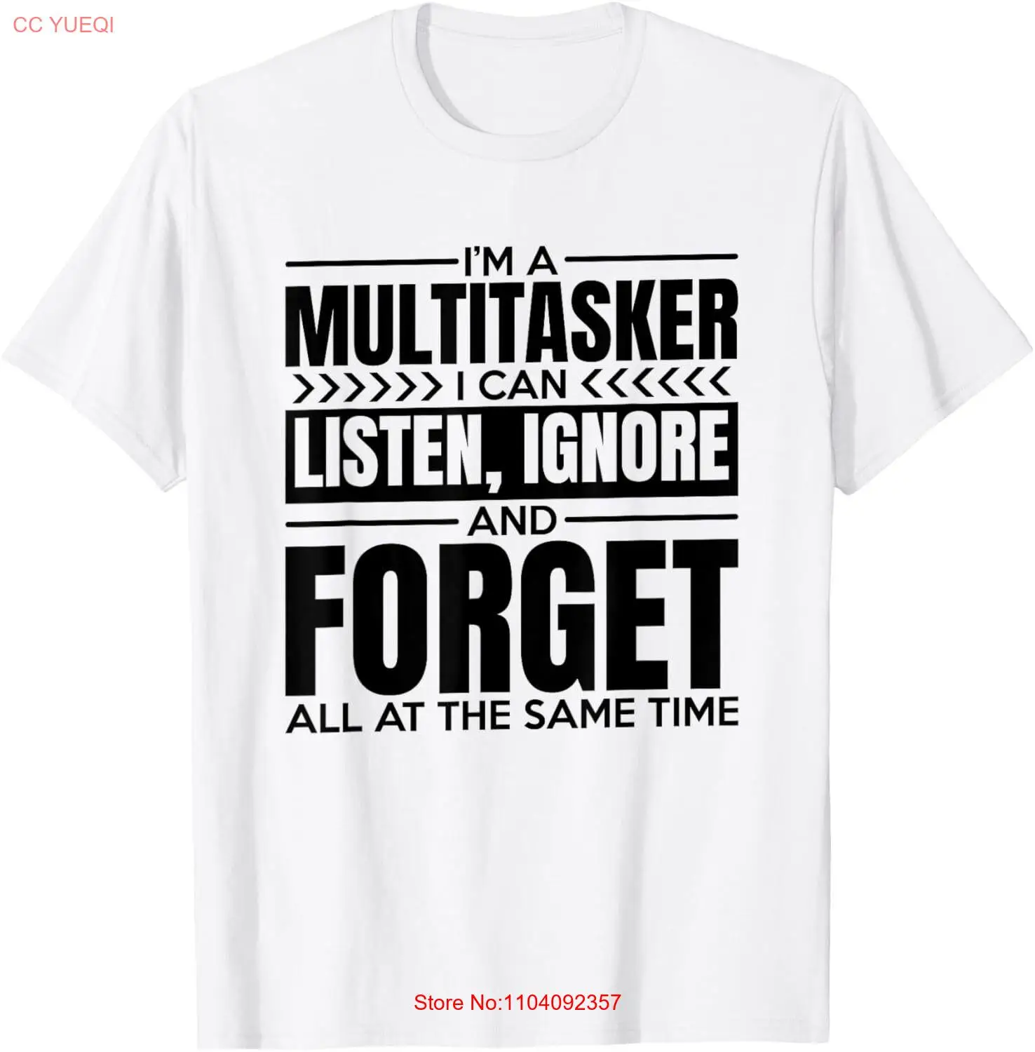 Футболка с капюшоном I'm A Multitasker I Can Listen Ignor and Forget