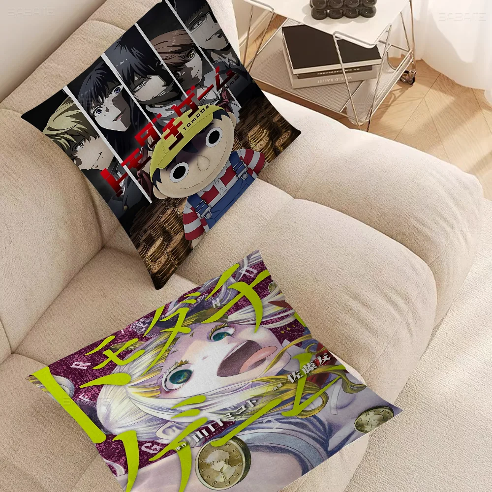 Japanese Animation Tomodachi Game Office Cushion Pillowcase Car Cover45X45CM Lumbar Sofa Pillowcover