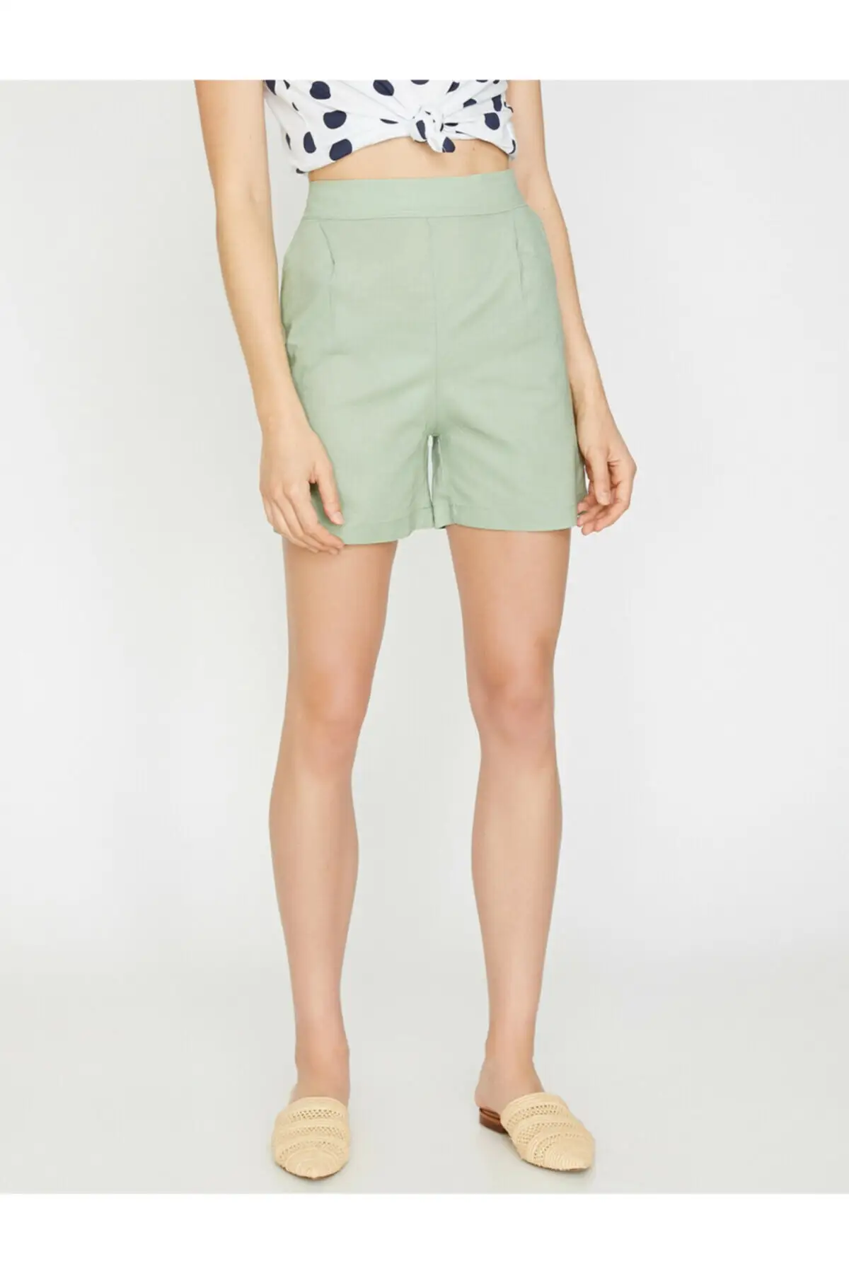 

Women Tea Normal waist Pocket Detail Shorts Women Fashion Shorts