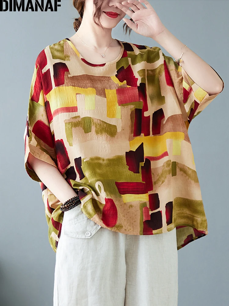 

Женская блузка с цветочной вышивкой, свободного покроя