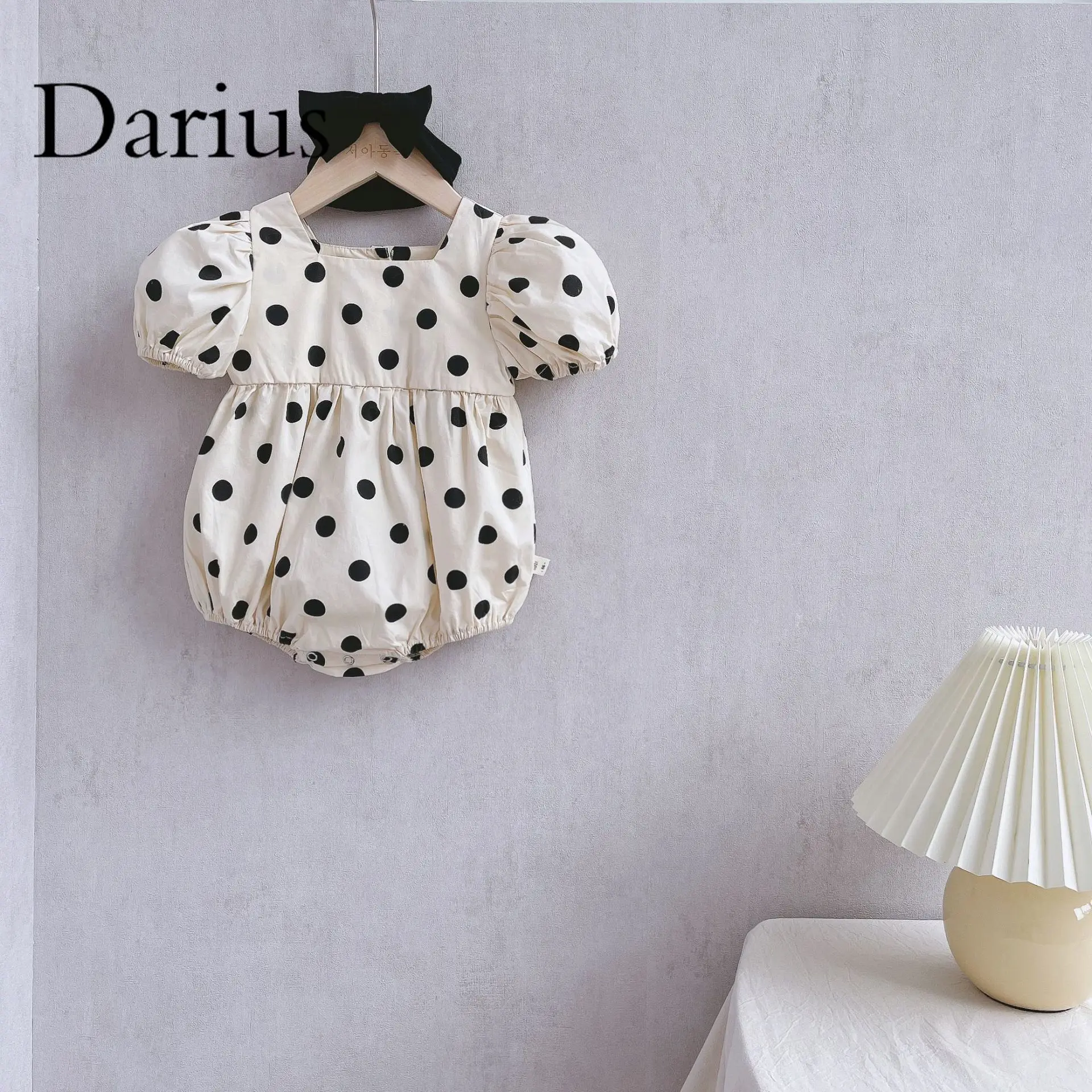 

Polka Dot Print Cotton Baby Romper