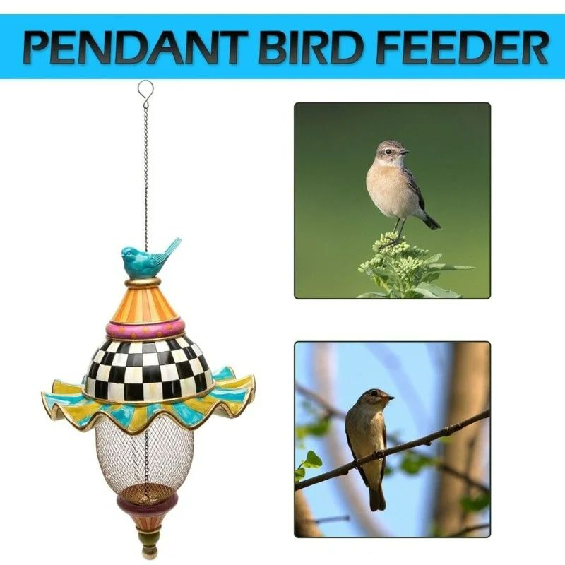 

Metal Bird House Hanging Feeders Outdoor Garden Bird Nest Decor Bird Feeder Pet Birdhouse Food Case For Garden Supplies