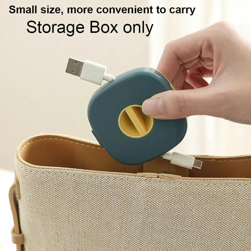 

Коробка для хранения кабеля, вращающаяся коробка для хранения кабеля данных, коробка для кабеля, коробка для наушников, органайзер для сорт...