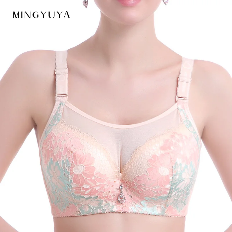 

Full cup thin bra type large underwear women's bra gathered on C cup anti light bra gathered bra