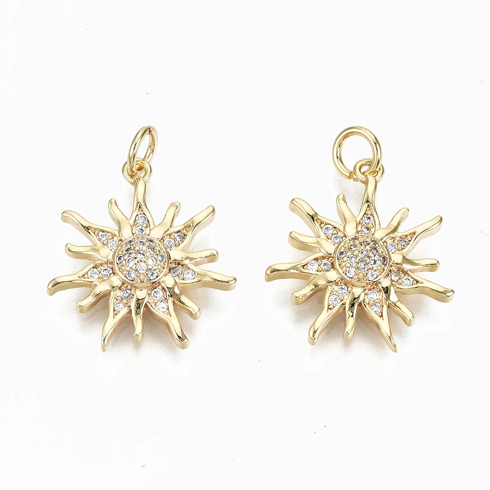 1 шт. металлические подвески от солнца латунные с микрозакрепкой из прозрачного