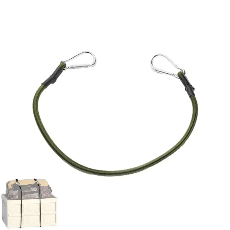 

Carabiner Bungee Cord Strong Lastic Rope With Length Metal Buckle Elastic Rope Outdoor Stretch Cords For Outdoor Caravan Camping
