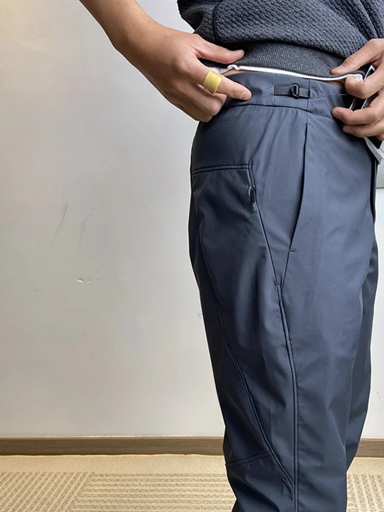 Straight Business Adstrative Casual Trousers Men's Spring and Autumn Versatile Solid Pants Outdoor Hiking Soft Shel...