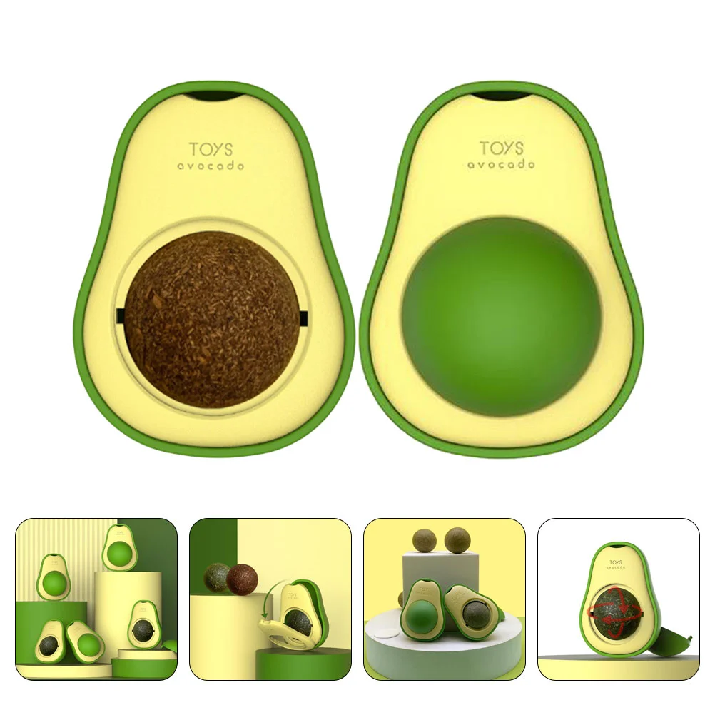 

Catnipcat Rotating Avocado Shape Safety Self Amusing Lick Teeth Cleaning Natural