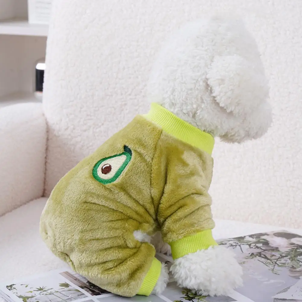

Pet Clothes Cat Dog Winter Jumpsuit Clothing Fruit Pattern Soft Cat Dog Clothes Pyjamas Overalls Bodysuit Pet Supplies
