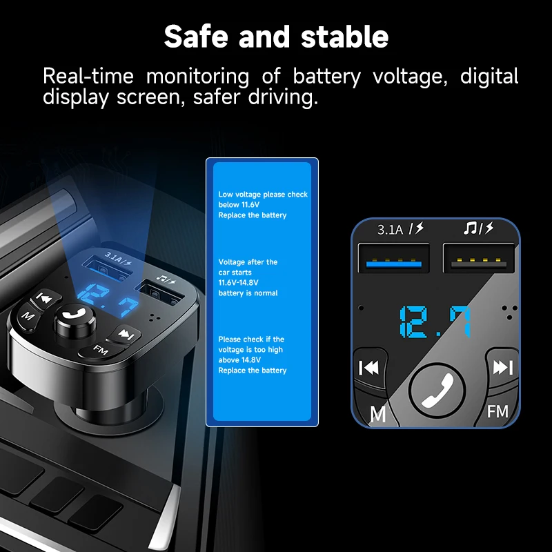 Bluetooth версия 5 0 FM-передатчик автомобильный плеер комплект карт автомобильное