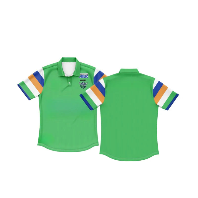 Домашние майки Canberra Raiders 2025-5XL — детская рубашка ПОЛО (специальное имя и номер)