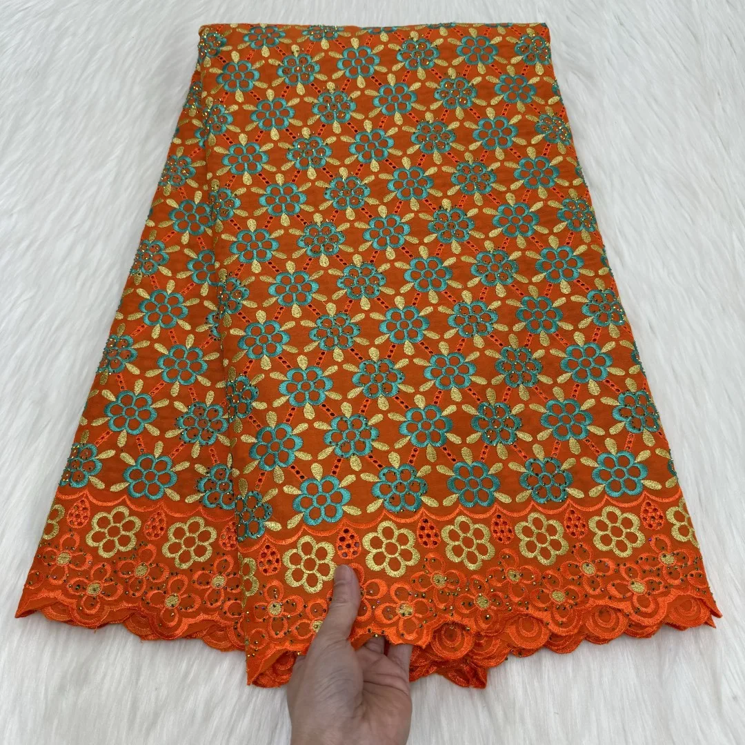 Новинка 2024 швейцарская вуаль кружево африканская ткань с Stonk 5 ярдов швейцарское