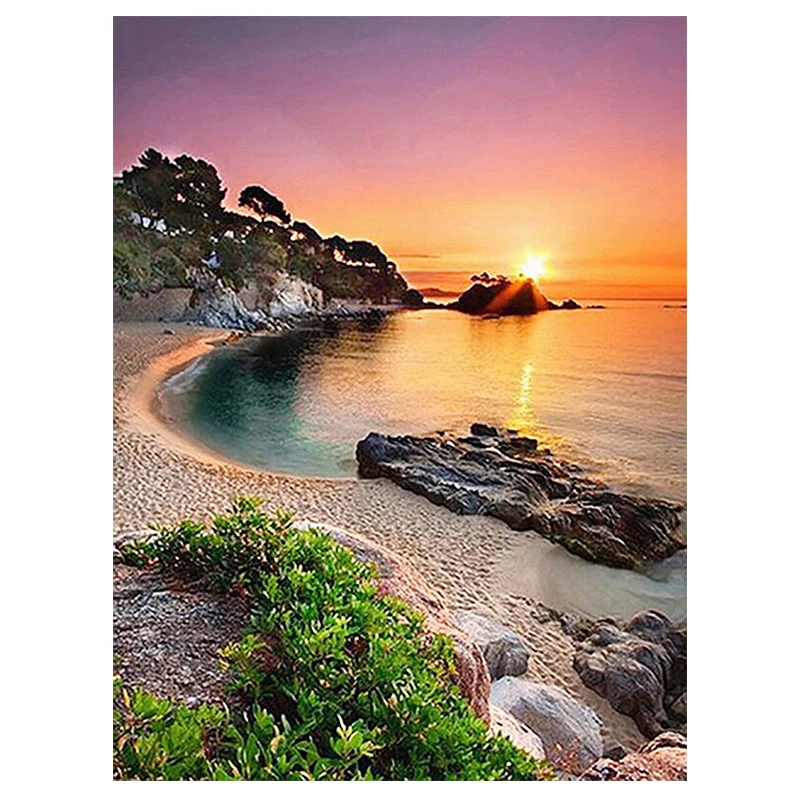 

DIY 5D Diamond Painting Full Square/Round Drill Mosaic Diamont Embroidery Scenic Sunset Cross Stitch Home Decor Birthday Gift