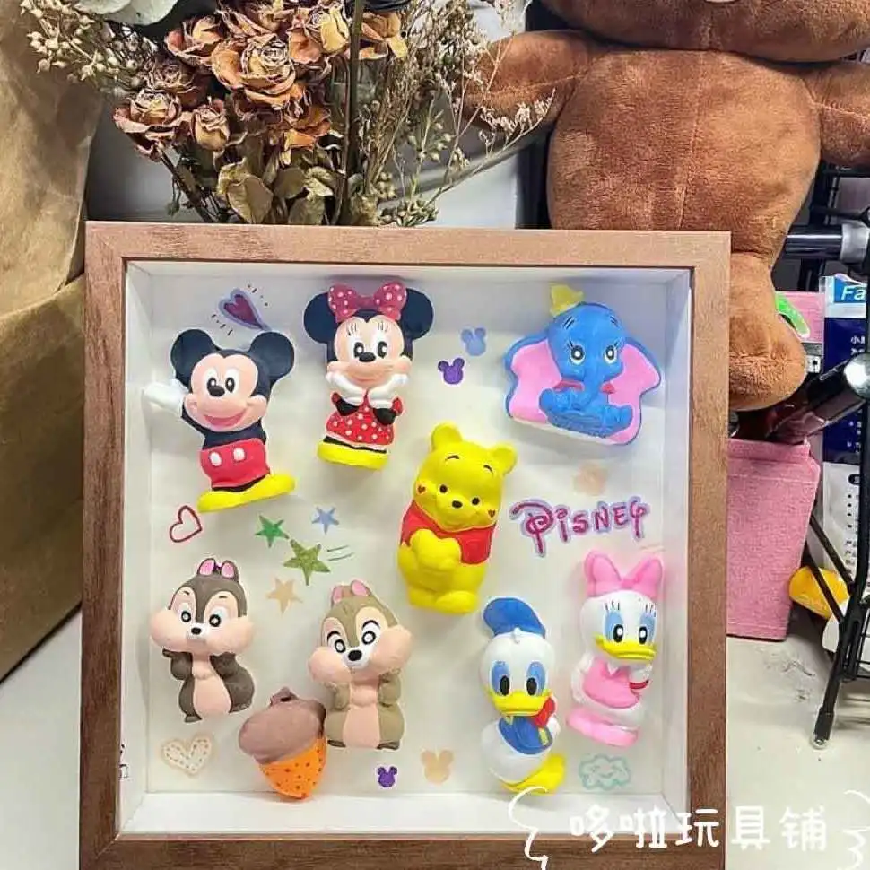 

Disney Stitch Mickey Mouse set creative handmade diy children's painted toys