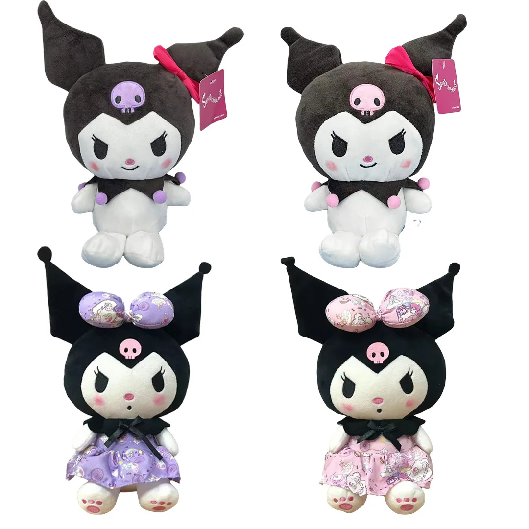 

Sanrio Kuromi плюшевая кукла Симпатичная плюшевая кукла аниме периферийная серия платье моя мелодия мультфильм Маленькая детская фотография