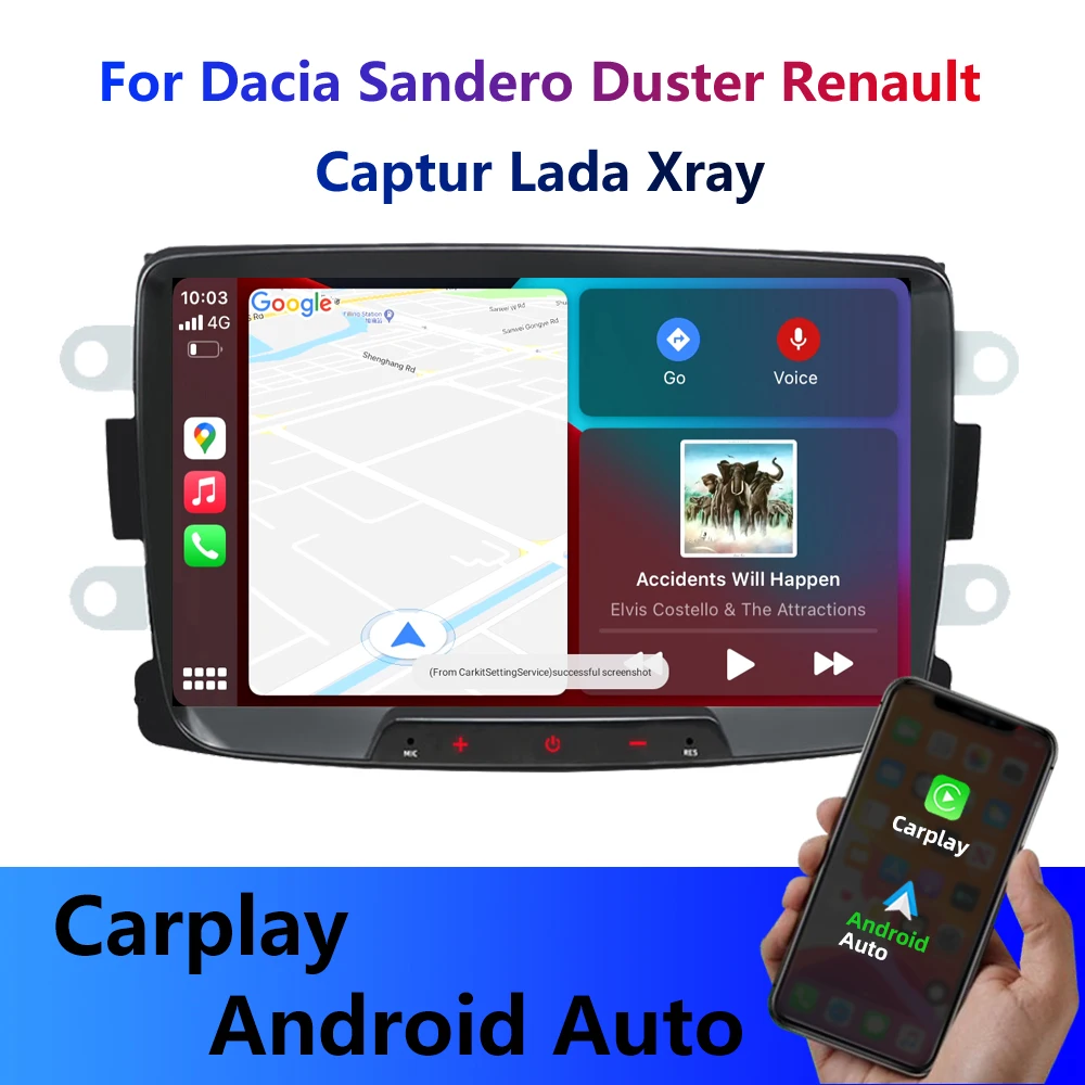 

Автомагнитола 2 Din Android для Dacia Sandero Duster Renault Captur Lada Xray 2 Logan 2 навигация GPS Wifi Автомобильный мультимедийный плеер