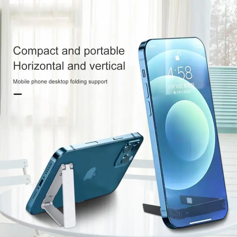 

Mobile Support Table Material Bracket Ultra-thin Cell Phone Universal Mobile Phone Stand Car Phone Holder Bracket Desktop Stand