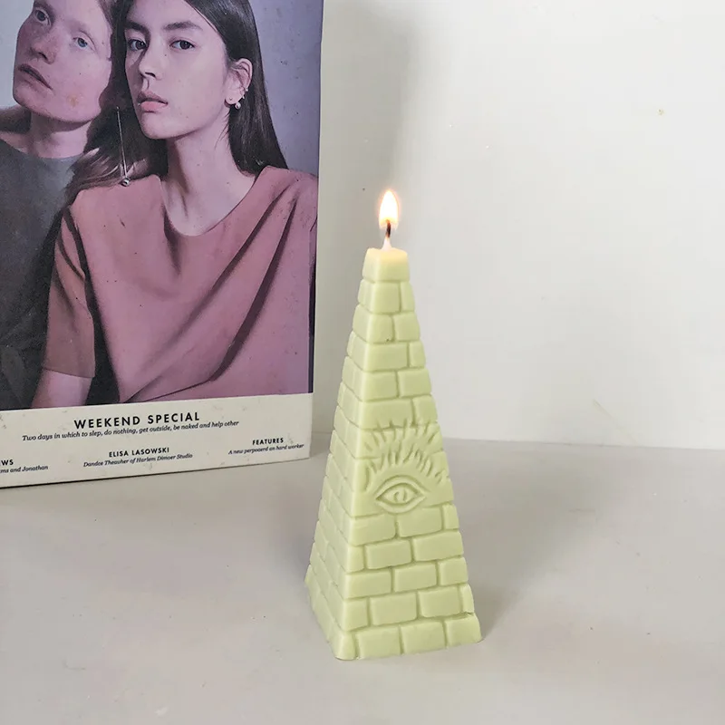 

Triangle Tower Candle Silicone Mould Scented Candle Mould Soap Mould Concrete Clay Desktop Craft Home Decor