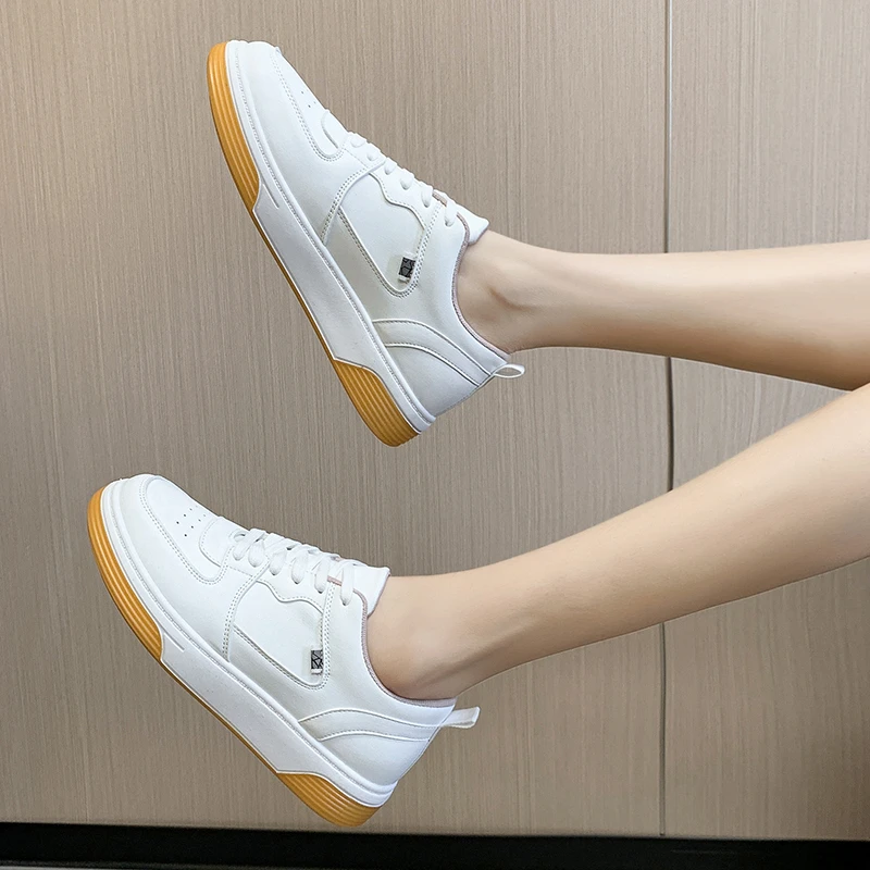 Breathable Women's Casual Shoes Fashion Flat Shoes Non-slip Women's Sports Shoes White Casual Shoes Outdoor Tennis Shoes