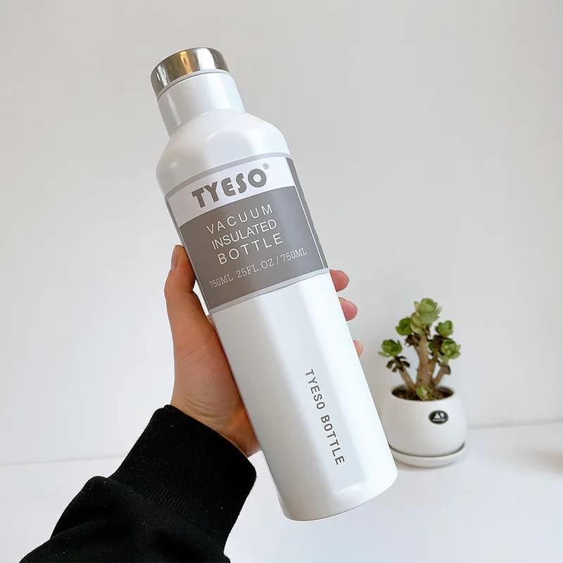 

500ml/750ml Tyeso Cup Stainles Steel Vacuum Flask Thermal Thermo Water Bottle Tumbler Coffee Travel Mug Insulated Drinks