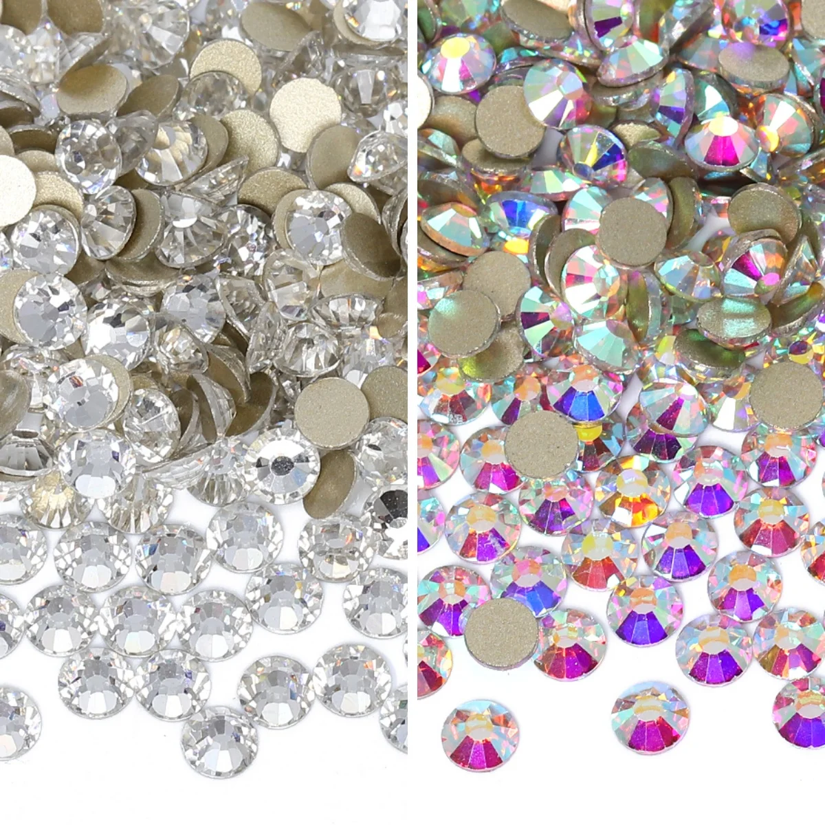 SS3-SS60 Высокое качество золотое стекло с плоской задней частью горный хрусталь