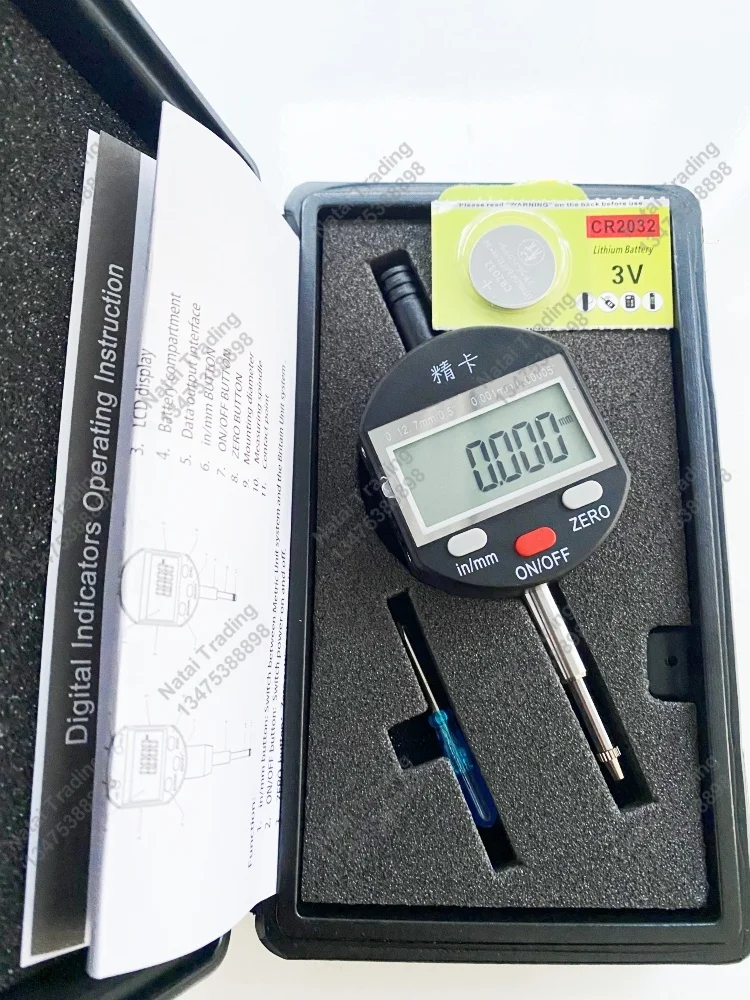 IP65 цифровой циферблатный индикатор 0-12 7 мм сенсорный дисплей водонепроницаемый