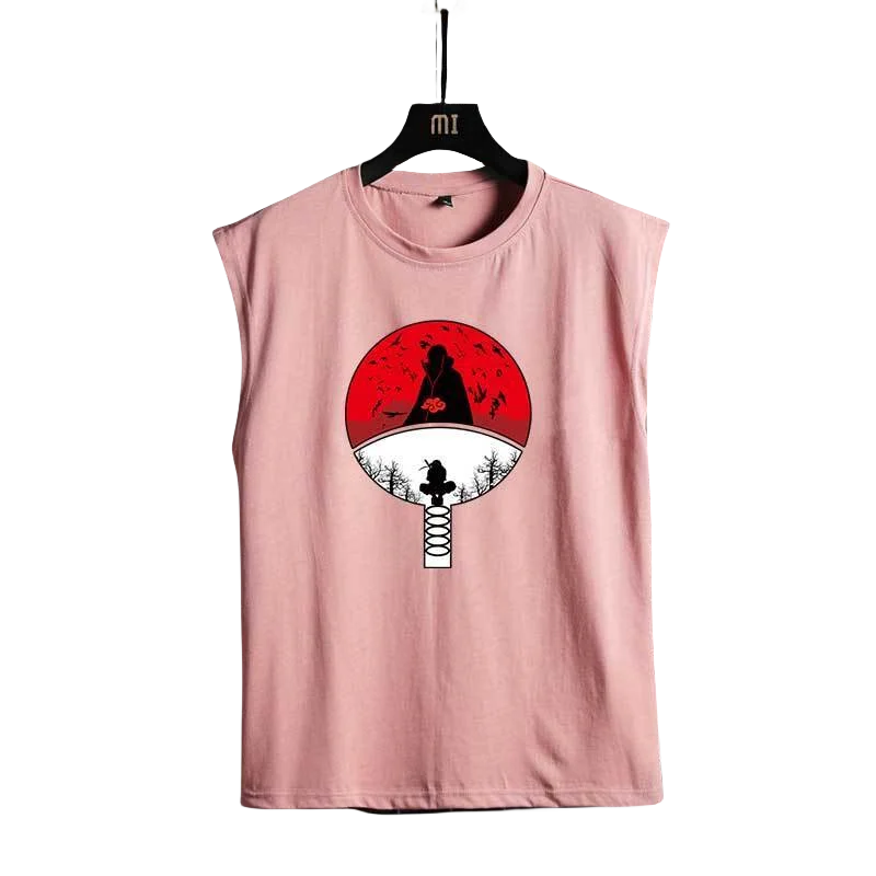 Naruto cartoon animation peripheral sleeveless male vest student casual large size basketball vest birthday gift for friends