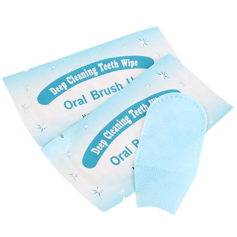 

200pcs Disposable Dental Teeth Whitening Wipe Oral Hygiene Brush Up Finger Deep Cleaning Tooth Wipes