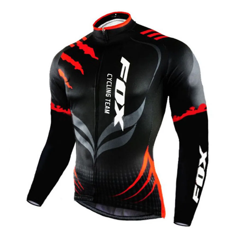 Джерси для велоспорта FOX быстросохнущая мужская майка с длинным рукавом горного