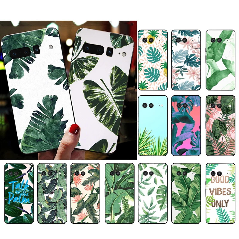 

Green Leaves Palm Phone Case for Google Pixel 7 Pro 7 6A 6 Pro 5A 4A 3A Pixel 4 XL Pixel 5 6 4 3 XL 3A XL 2 XL Case