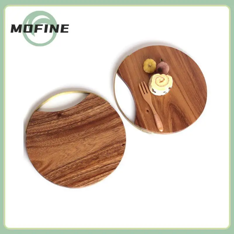 

2021 Creative Cutting Board Solid Wood Unpainted Fruit Cutting Board Wooden Cutting Board Kitchen Household Round Cutting Board
