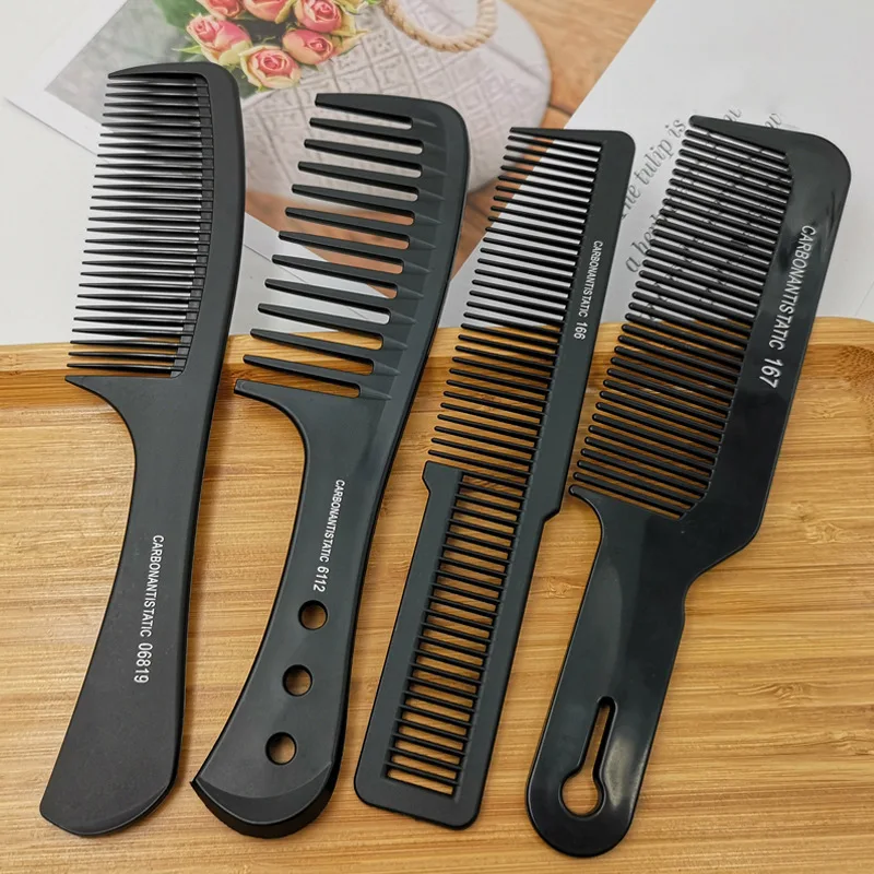 

1PC 4 Kinds of Row Comb Straight Plastic Barber Comb Black Thickening Not Easy To Break Hair Comb Men's and Women's Styling Tool