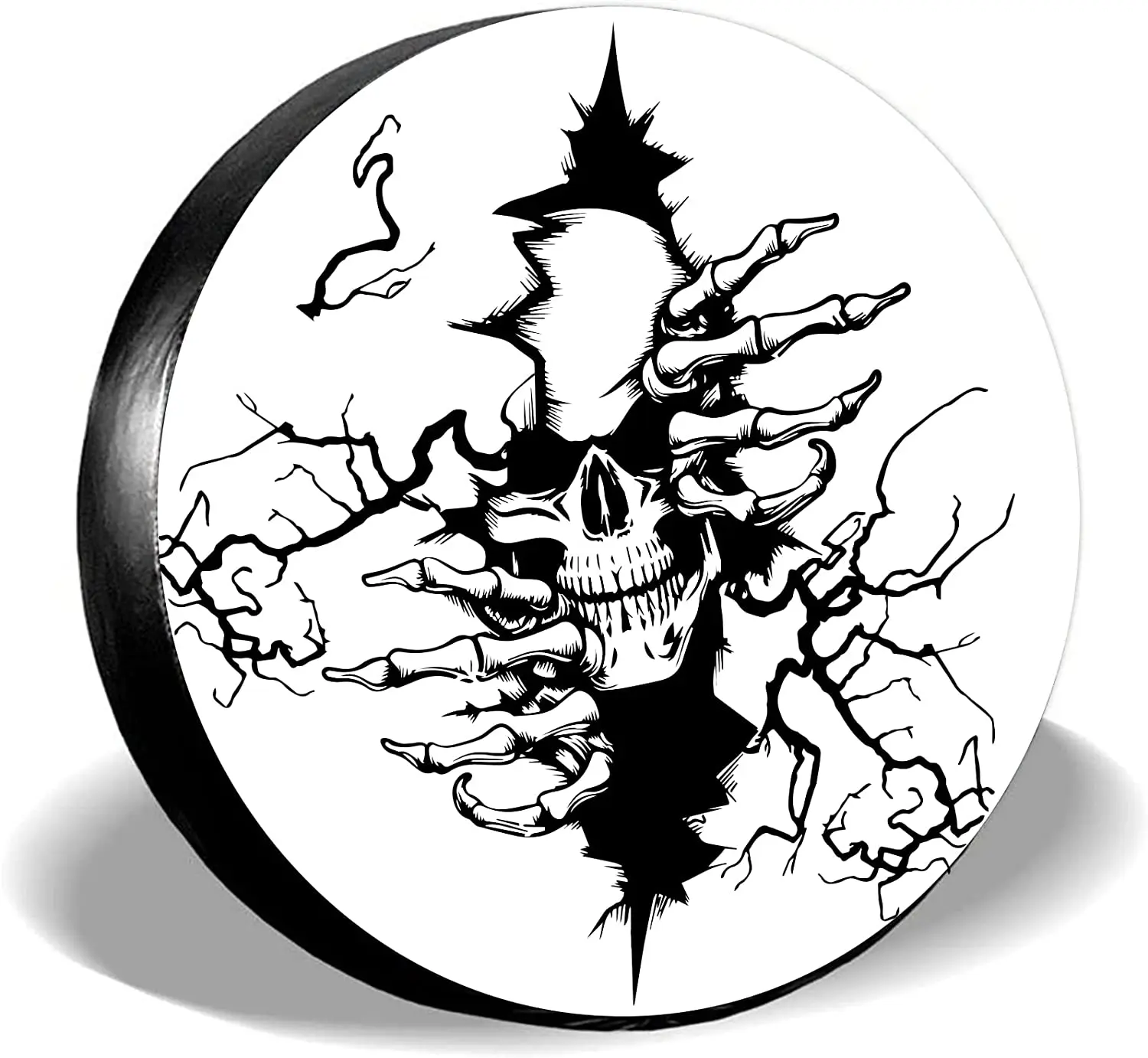 

Skull Pattern Spare Tire Cover Universal Polyester Waterproof Dustproof For RV Travel Trailer Camper SUV Camper Accessories