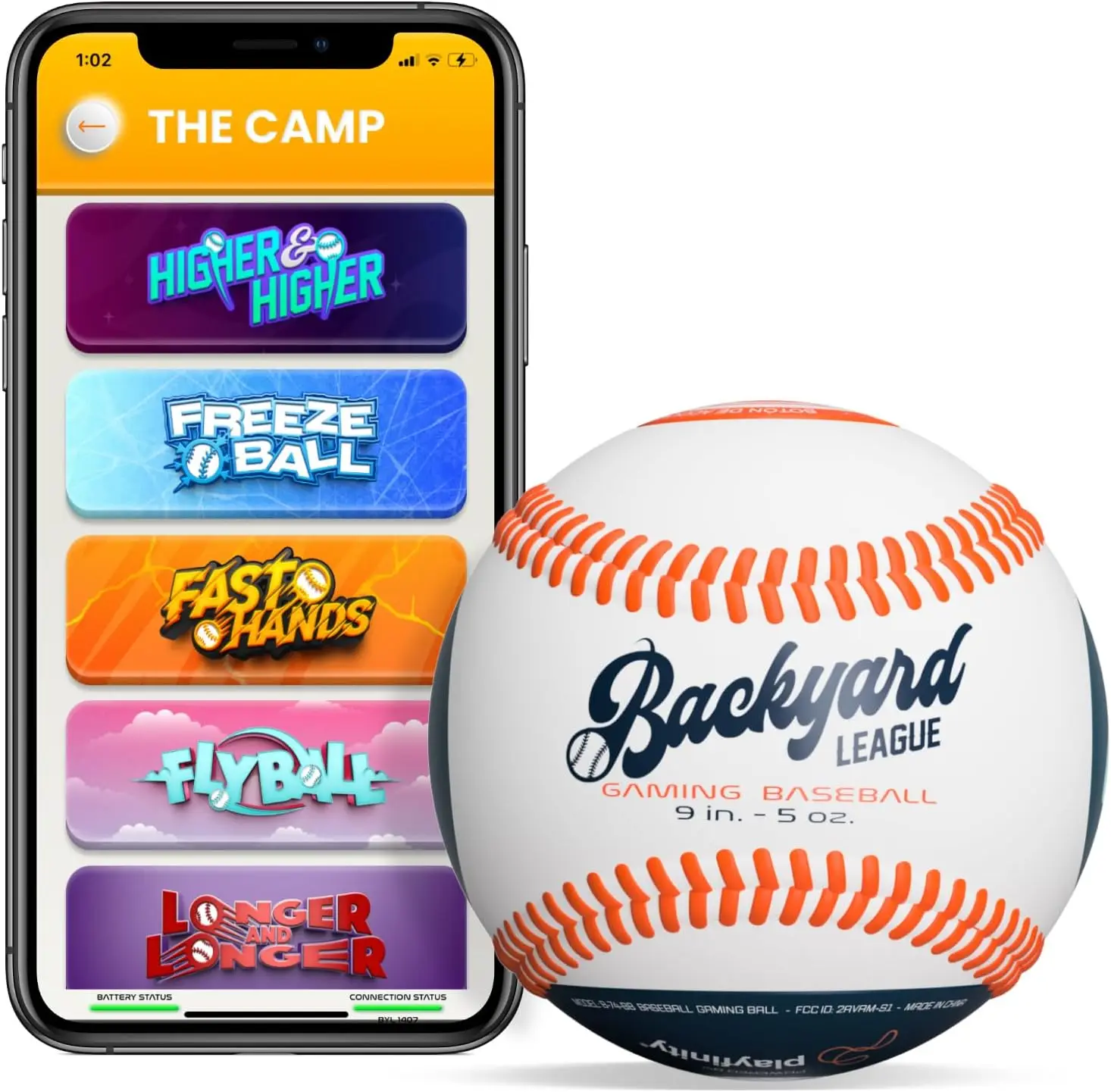 

Gaming Baseball - Perfect Baseball Gift Real +Free App with Games. Immersive Sound. Lots of Fun and Skill-Building!