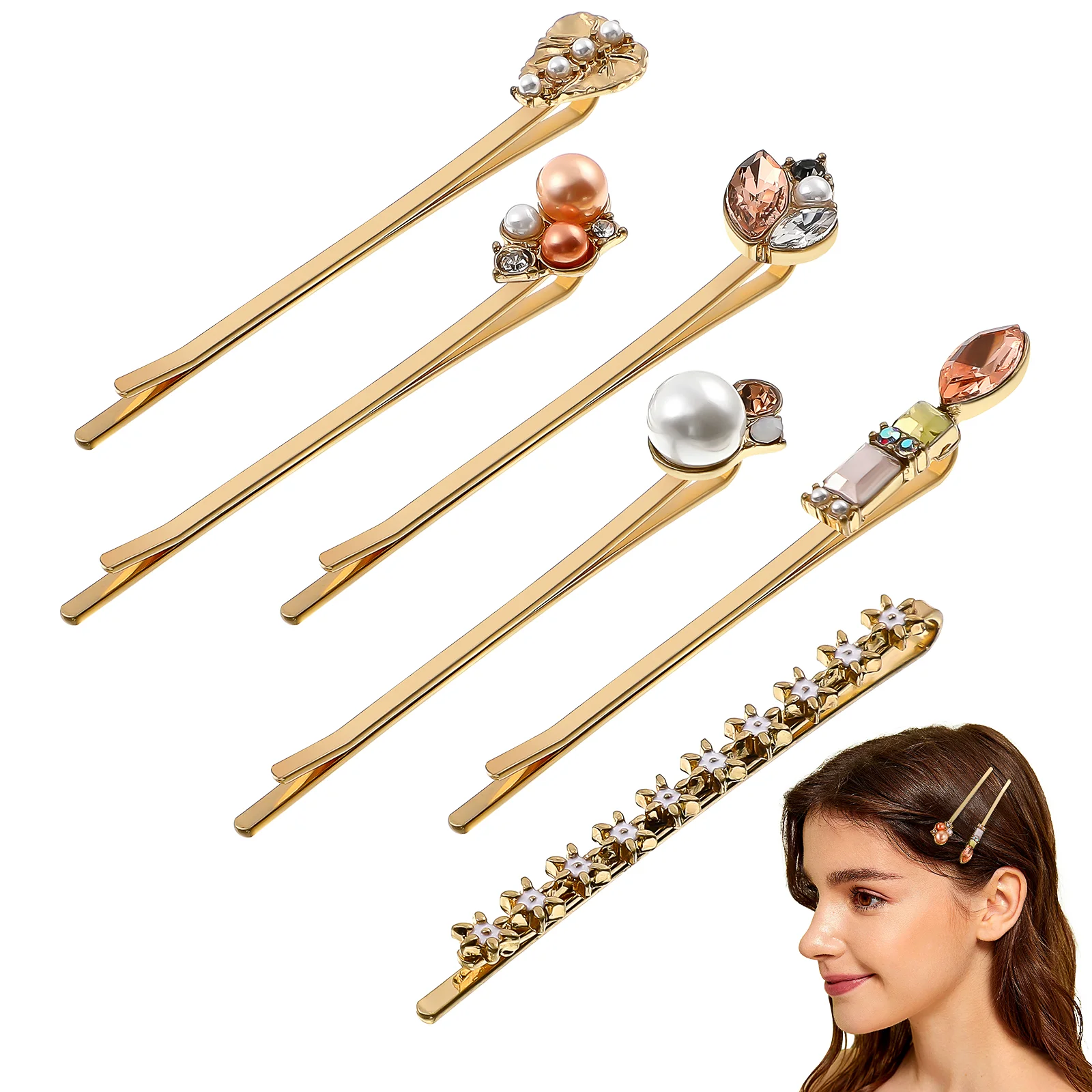 

6 Pcs Hair Clips Hair Accessories Hairpieces Cute Hairpins for Ladies