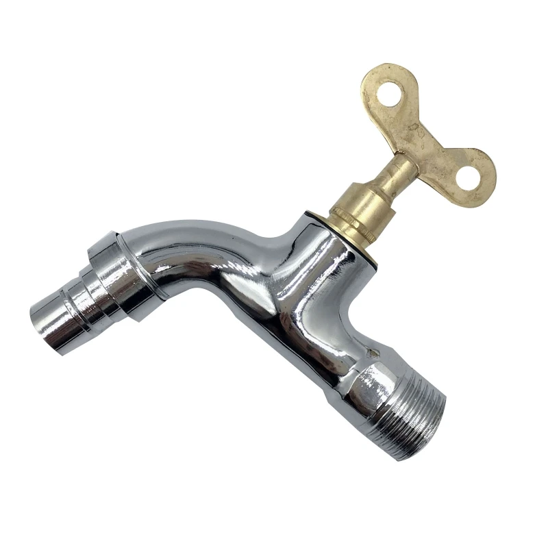 

Anti-theft Faucet Water Tap with Lock Key Brass Body Single Hole Key Switch Faucet Bibcocks for Kitchen Outdoor Garden