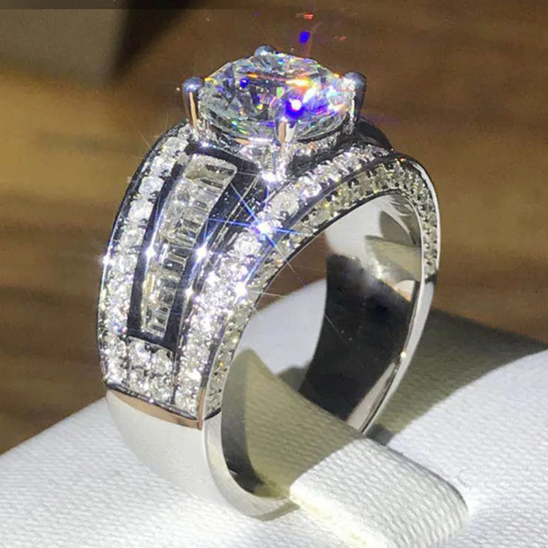 

2022 New Products Luxury Halo Engagement Ring for Women Anniversary Gift Jewelry Wholesale R7389